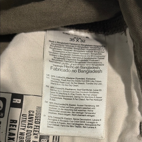 Carhartt Green Cargo Pants Durable reinforced knees rugged fit - Picture 6 of 8